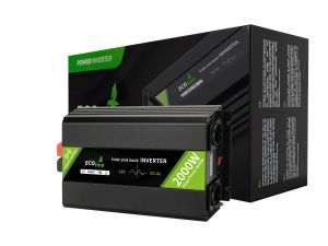 EcoLine - Inversor 12V a 220V/230V - Potencia 2000w - Onda senoidal pura - Convertidor de tensión