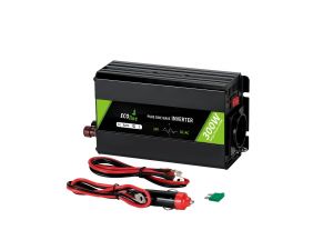 EcoLine - Inversor 12V a 220V/230V - Potencia 300w - Onda senoidal pura - Convertidor de tensión