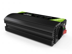 EcoLine - Omvormer 24V Naar 220V/230V sigarettenaansteker - 600w Vermogen 1200w piek - Gemodificeerde Sinus - Spanningomvormer - vrachtwagenlader - stopcontact