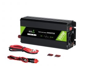 EcoLine - Inversor 24V a 220V/230V - Potencia 500w - Onda senoidal pura - Convertidor de tensión