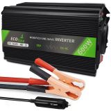 EcoLine - Omvormer 12V Naar 220V / 230V - 600w / 1200w Vermogen - Gemodificeerde Sinus - Spanningomvormer