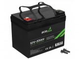 EcoLine - Batería AGM 12V 33AH - 33000mAh VRLA - 196 x 130 x 174 - Batería de ciclo profundo